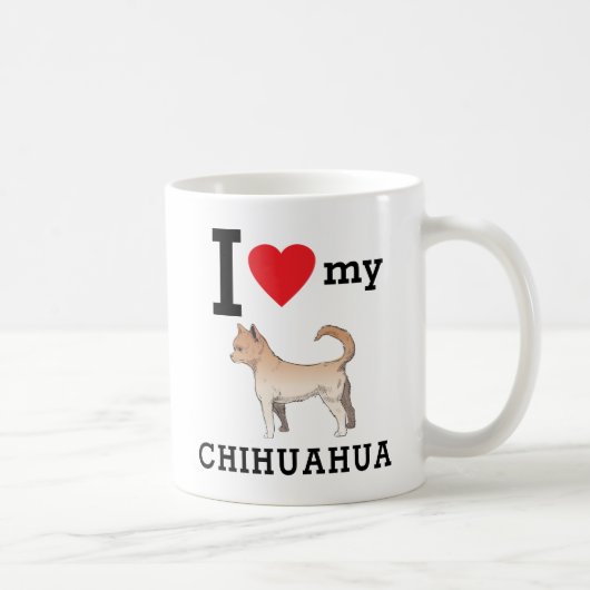 Ich Liebe mein Chihuahua Kaffeetasse (Rechts)