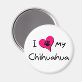 Ich Liebe mein Chihuahua Magnet (Vorderseite/Rückseite)