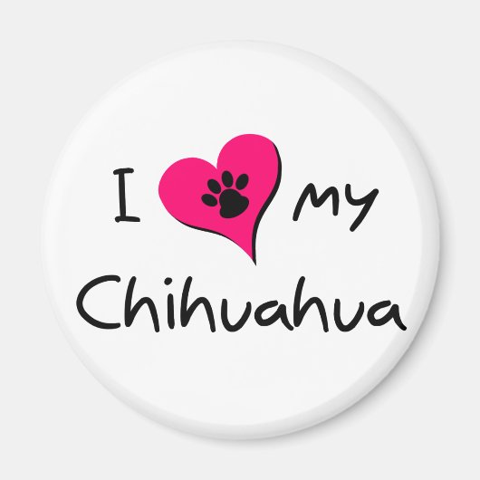 Ich Liebe mein Chihuahua Magnet (Vorne)