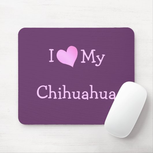 Ich Liebe mein Chihuahua Mousepad (Mit Mouse)