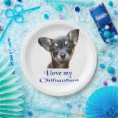 Ich Liebe mein Chihuahua Pappteller (Party)