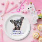 Ich Liebe mein Chihuahua Pappteller (Party)