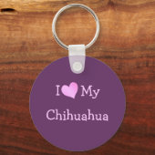 Ich Liebe mein Chihuahua Schlüsselanhänger (Vorderseite)