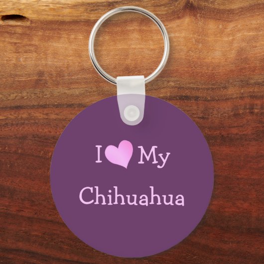 Ich Liebe mein Chihuahua Schlüsselanhänger (Vorderseite)