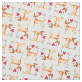 Ich Liebe mein Chihuahua Stoff (Muster)