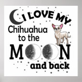 Ich Liebe Mein Chihuahua zum Mond und zurück Poster (Vorne)