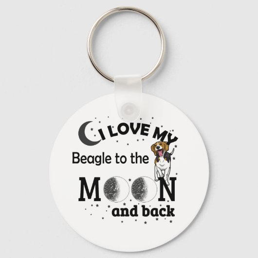 Ich Liebe Mein Chihuahua zum Mond und zurück Schlü Schlüsselanhänger (Rückseite)
