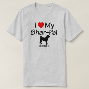 Ich Liebe mein chinesischer Shar Pei Dog T-Shirt