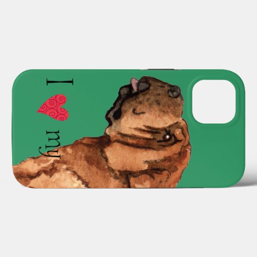 Ich Liebe mein chinesisches Shar-Pei Case-Mate iPhone Hülle (Rückseite (Horizontal))