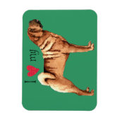 Ich Liebe mein chinesisches Shar-Pei Magnet (Vertikal)