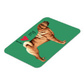Ich Liebe mein chinesisches Shar-Pei Magnet (Linke Seite)