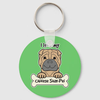 Ich Liebe mein chinesisches Shar-Pei Schlüsselanhänger