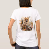 Ich Liebe mein Chow Chow Blumenportrait T-Shirt (Rückseite)