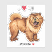 Ich Liebe mein Chow Chow Vinyl Sticker (Blatt)