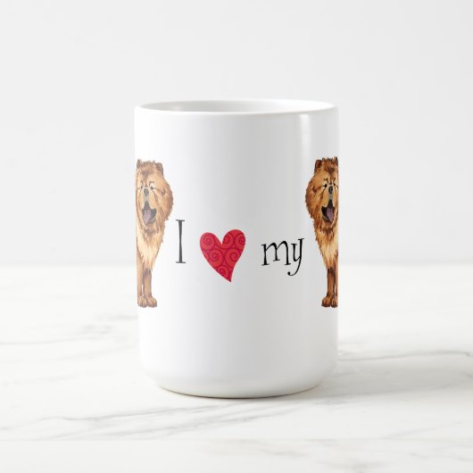 Ich Liebe mein Chow Kaffeetasse (Mittel)