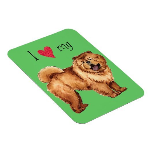 Ich Liebe mein Chow Magnet (Rechte Seite)