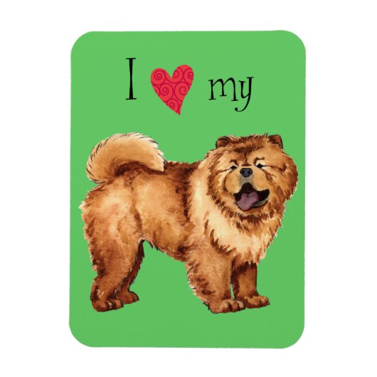 Ich Liebe mein Chow Magnet (Vertikal)