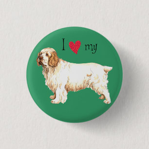Ich Liebe mein Clumber Spaniel Button