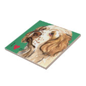 Ich Liebe mein Clumber Spaniel Fliese (Seite)