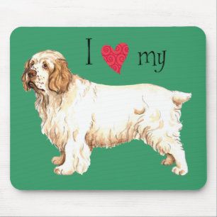 Ich Liebe mein Clumber Spaniel Mousepad