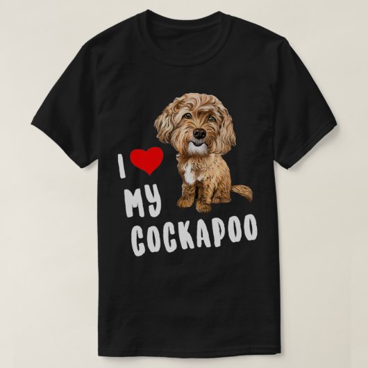 Ich Liebe mein Cockapoo Design Perfekt Witziger Ni T-Shirt (Design vorne)