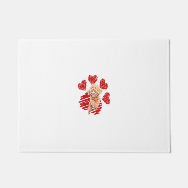 Ich Liebe mein Cockapoo-Hundepflaster mit HerzVale Fußmatte (Vorderseite)