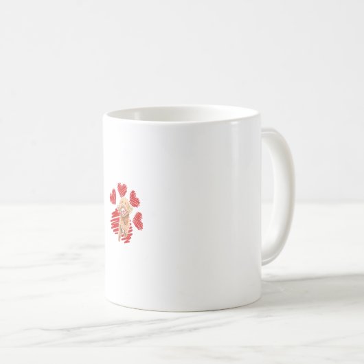 Ich Liebe mein Cockapoo-Hundepflaster mit HerzVale Kaffeetasse (VorderseiteRechts)