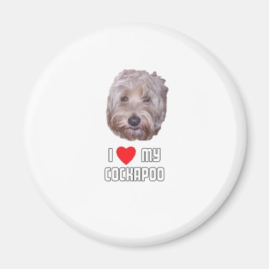 Ich Liebe mein Cockapoo Magnet (Vorne)