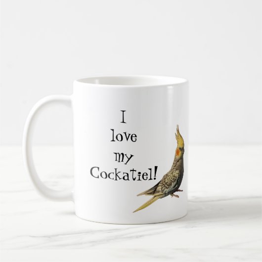Ich Liebe mein Cockatiel Kaffeetasse (Links)