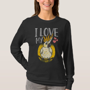 Ich Liebe mein Cockatil Fliegend Birb Wing Parrot T-Shirt