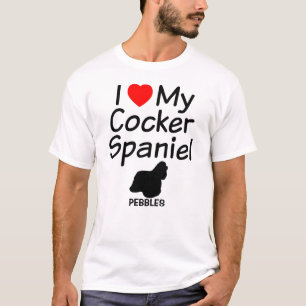 Ich Liebe mein Cocker Spaniel Hund T-Shirt