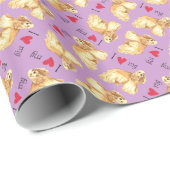 Ich Liebe mein Cocker Spanisch Geschenkpapier (Rolleneckpunkt)