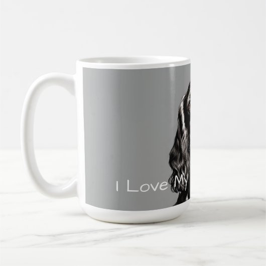 Ich Liebe mein Cocker Spanisch Kaffeetasse (Links)