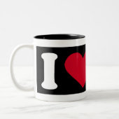 "Ich Liebe mein Cockerspaniel " Zweifarbige Tasse (Links)