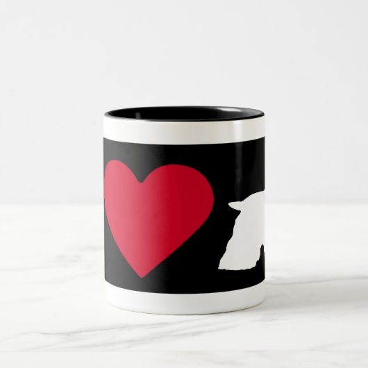 "Ich Liebe mein Cockerspaniel " Zweifarbige Tasse (Mittel)