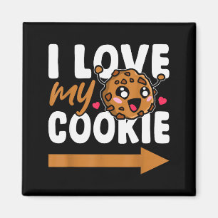 Ich liebe mein Cookie Valentinstag Paar Milch und  Magnet