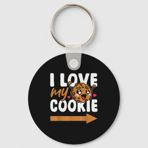 Ich liebe mein Cookie Valentinstag Paar Milch und Schlüsselanhänger