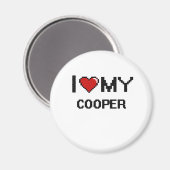 Ich Liebe mein Cooper Magnet (Vorderseite/Rückseite)