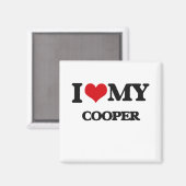 Ich Liebe mein Cooper Magnet (Vorderseite/Rückseite)