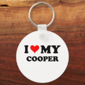 Ich Liebe mein Cooper Schlüsselanhänger (Vorderseite)