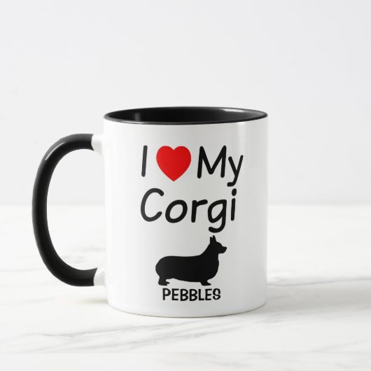 Ich Liebe mein Corgi Hund Tasse (Links)