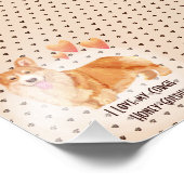 Ich Liebe Mein Corgie Name Add Custom Cartoon Dog Fotodruck (Ecke)