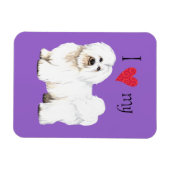 Ich Liebe mein Coton de Tulear Magnet (Horizontal)