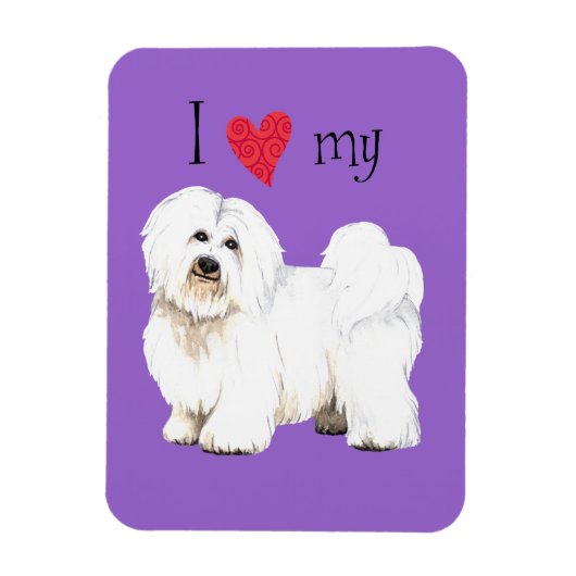 Ich Liebe mein Coton de Tulear Magnet (Vertikal)