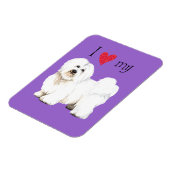Ich Liebe mein Coton de Tulear Magnet (Linke Seite)