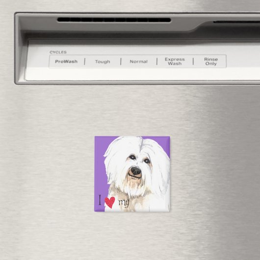 Ich Liebe mein Coton de Tulear Magnet (In Situ (Geschirrspüler))