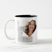 Ich Liebe mein Cougar Girlfriend-Geschenk Zweifarbige Tasse (Links)