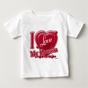 Ich Liebe Mein Cousin rot - Herz Baby T-shirt
