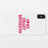 Ich Liebe mein Crazy Boyfriend Case-Mate iPhone Hülle (Rückseite (Horizontal))