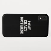 Ich Liebe mein Crazy Boyfriend Case-Mate iPhone Hülle (Rückseite (Horizontal))
